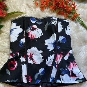 White House Black Market floral corset